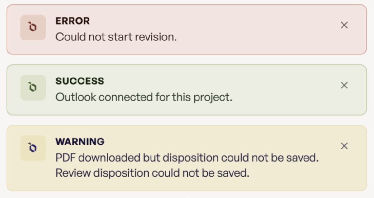 A still from the animated alerts theme that Kenley designed for the PlumOS platform